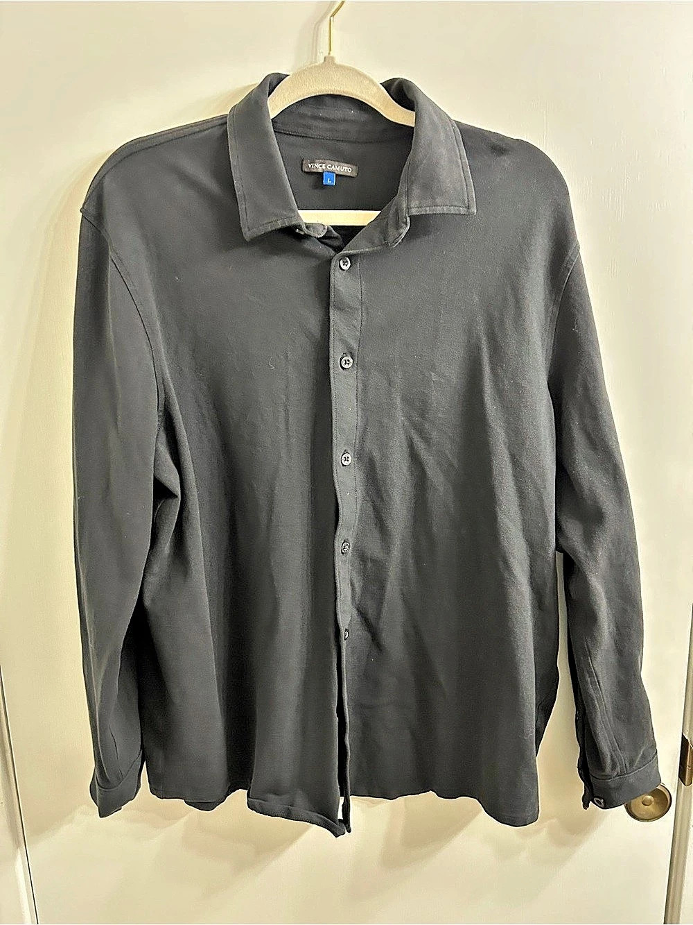 Vince Camuto Black Long Sleeve Shirt Size Large